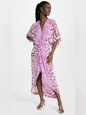 NWT Young Fabulous & Broke YFB Siren Maxi in Date Boa Tie Dye Hi-Lo Dress XS
